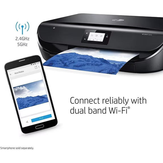 HP Envy 5055 Wireless All-in-One Color Photo Inkjet Printer,Black-Print Scan Copy